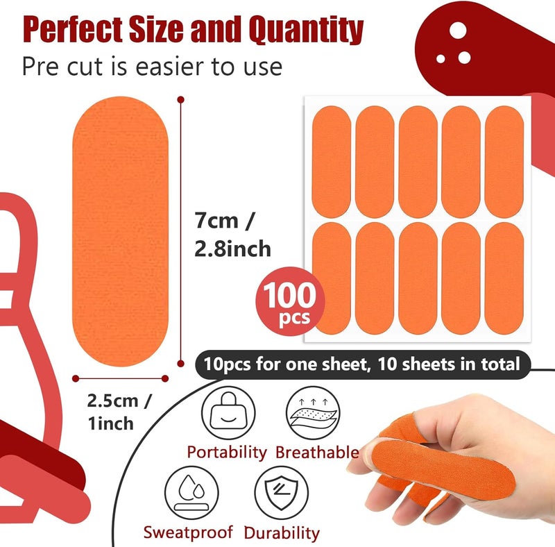 FixlyFido 100 PCS Bowling Thumb Tape - Bowling Finger Tape - Thumb Tape Protector for Bowling(Multiple Colors, 1 x 2.8 Inches, Breathable) - Image 2